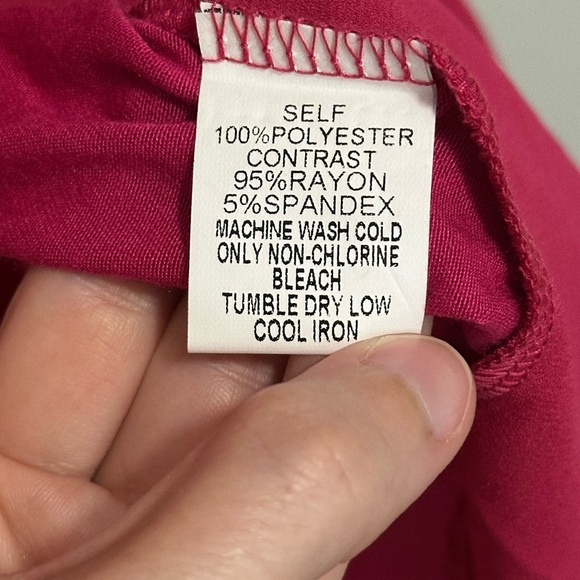 PaperMoon Fuchsia Shortsleeve Blouse size XXL - Picture 6 of 7